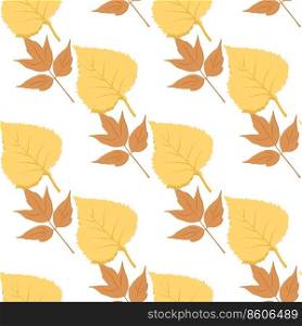 beautiful autumn pattern leaves can be used for posters banners backgrounds. a pattern of autumn botanical elements leaves