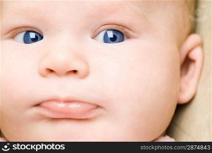 Beautiful baby close-up portrait
