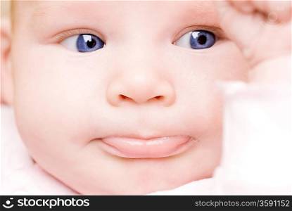 Beautiful baby close-up portrait