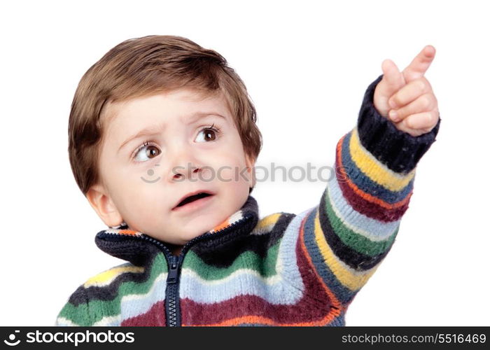 Beautiful baby isolated on white background