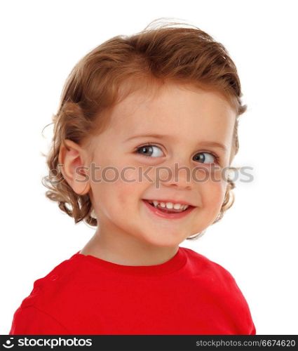 Beautiful baby with a beautiful smile. Beautiful baby with a beautiful smile isolated on a white background