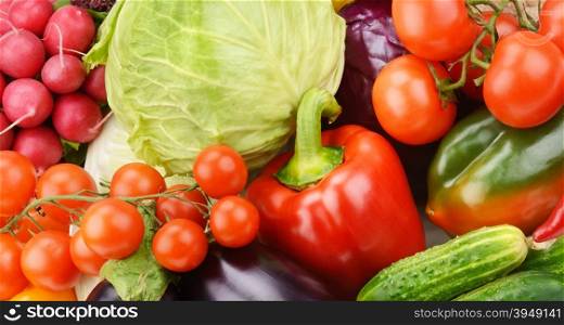 beautiful background of a set of vegetables