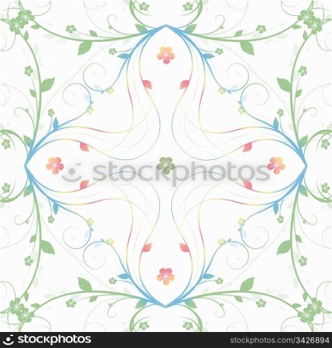 Beautiful background of abstract seamless floral pattern