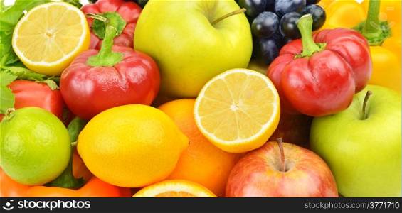 beautiful background of fruits and vegetables