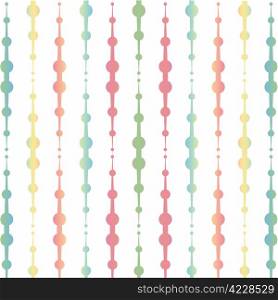 Beautiful background of seamless floral and dots pattern