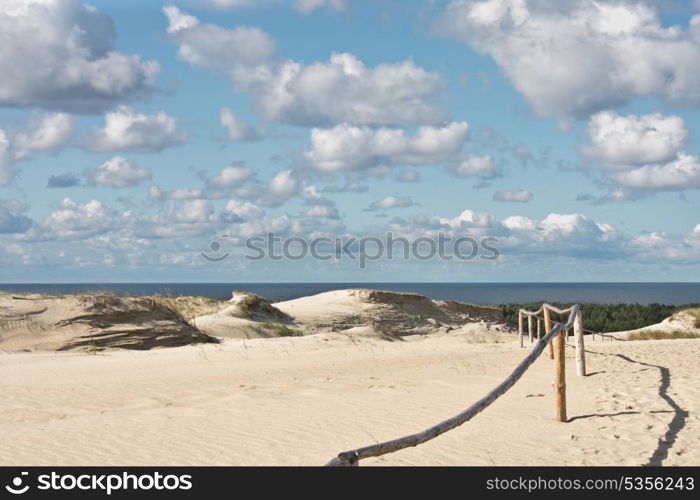 Beautiful Baltic Sea sand beach. Lithuania