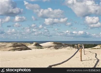 Beautiful Baltic Sea sand beach. Lithuania