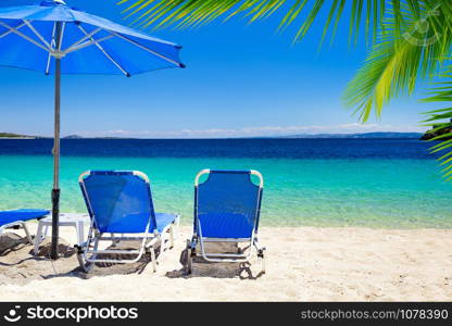 beautiful beach and blue sea