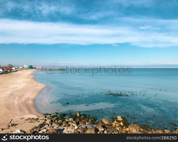 Beautiful Beach And Incredible Sea In Pomorie, Bulgaria.