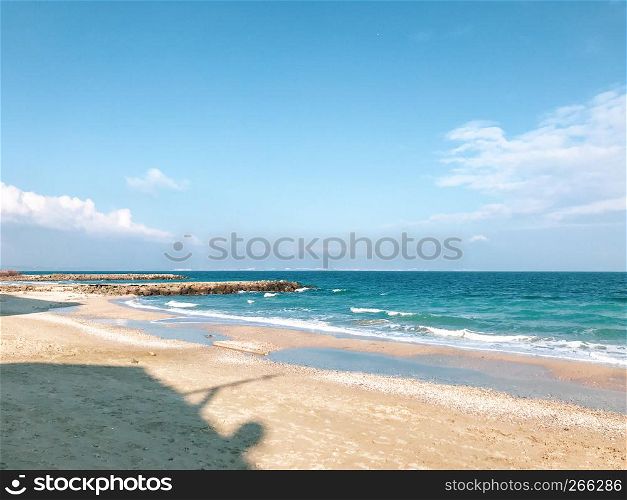 Beautiful Beach And Incredible Sea In Pomorie, Bulgaria.