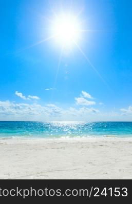 beautiful beach and tropical sea