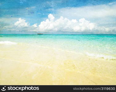 beautiful beach and tropical sea