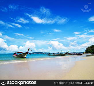 beautiful beach and tropical sea