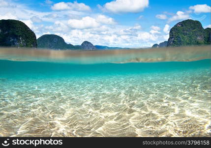 beautiful beach and tropical sea