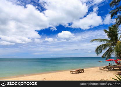 beautiful beach and tropical sea