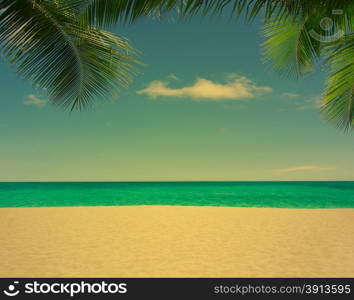 beautiful beach and tropical sea