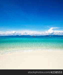 beautiful beach and tropical sea