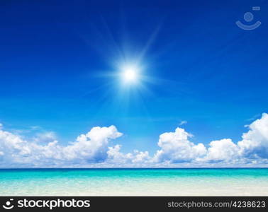 beautiful beach and tropical sea