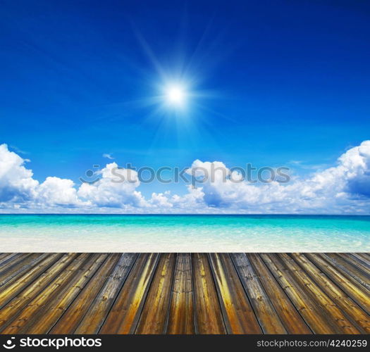 beautiful beach and tropical sea