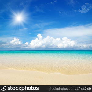 beautiful beach and tropical sea