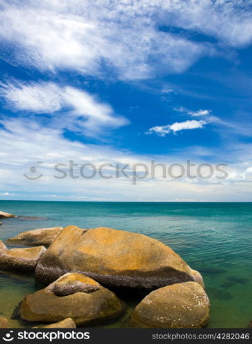 beautiful beach and tropical sea