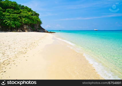 beautiful beach and tropical sea