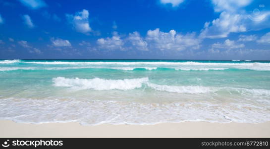 beautiful beach and tropical sea