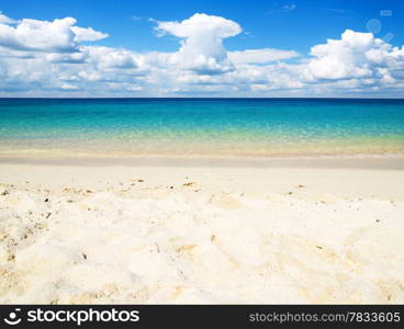 beautiful beach and tropical sea