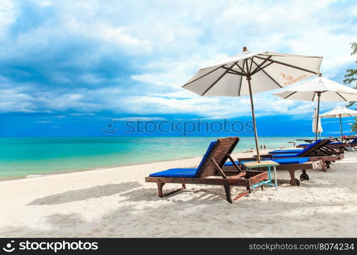 beautiful beach and tropical sea