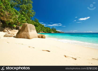 Beautiful beach Anse Intendance at Seychelles, Mahe