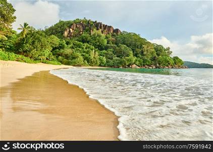 Beautiful beach Anse Louis at Seychelles, Mahe