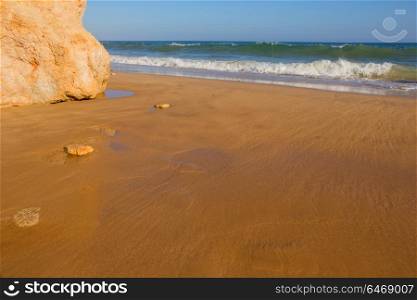 beautiful beach at Albufeira, Algarve, the south of portugal