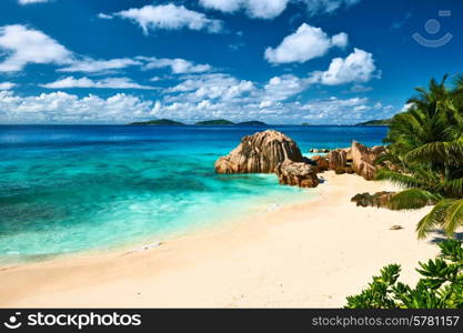 Beautiful beach at Seychelles, La Digue