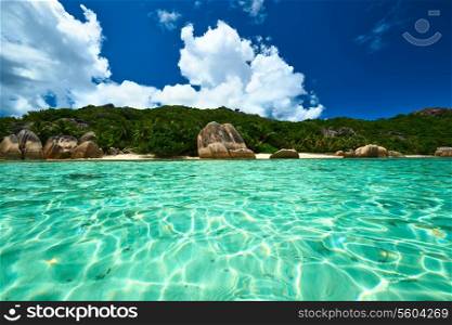 Beautiful beach at Seychelles, La Digue, Anse Source d&rsquo;Argent