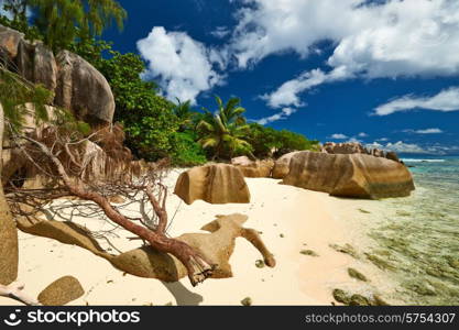 Beautiful beach at Seychelles, La Digue, Anse Source d&rsquo;Argent