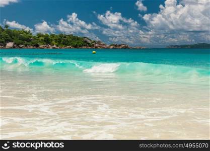 Beautiful beach at Seychelles, Praslin, Anse Lazio