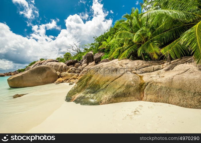 Beautiful beach at Seychelles, Praslin, Anse Lazio