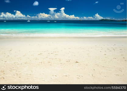 Beautiful beach at Seychelles, Praslin, Anse Lazio