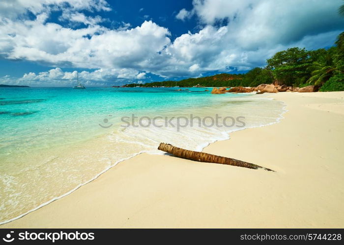 Beautiful beach at Seychelles, Praslin, Anse Lazio