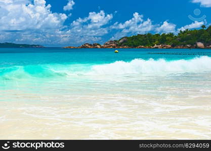 Beautiful beach at Seychelles, Praslin, Anse Lazio