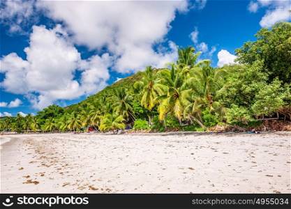 Beautiful beach at Seychelles, Praslin, Cote d'Or