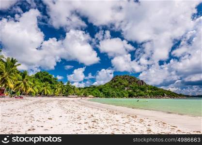 Beautiful beach at Seychelles, Praslin, Cote d'Or