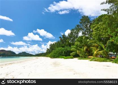 Beautiful beach at Seychelles, Praslin, Cote d&rsquo;Or