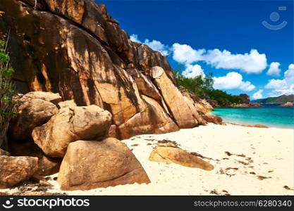 Beautiful beach at Seychelles, Seychelles, Curieuse island
