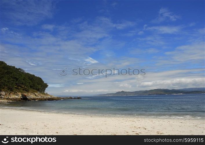 beautiful beach at spanish island of Cies