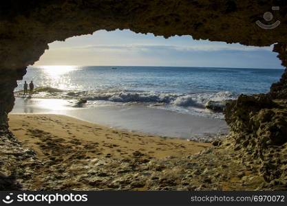 beautiful beach cave view summer holiday photo. beautiful beach cave view summer holiday