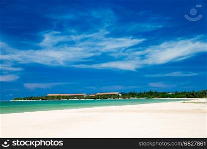 Beautiful beach. Holiday and vacation concept. Tropical beach.