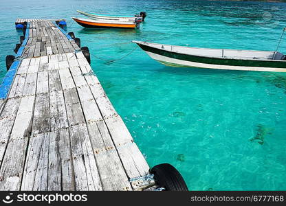 Beautiful beach jetty at Perhentian islands, Malaysia