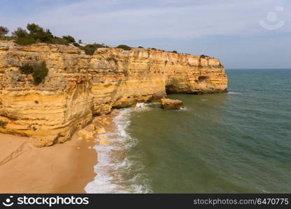 Beautiful Beach of Praia da Marinha, Marinha in Algarve, Portugal. Praia da Marinha