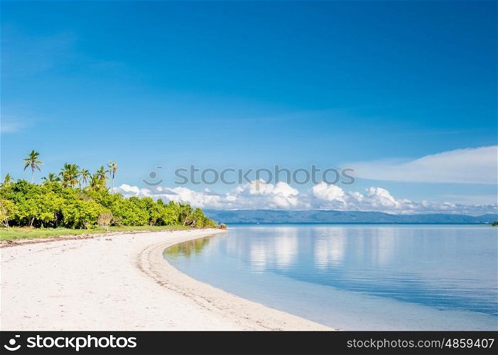 Beautiful beach on tropical island at Philippines